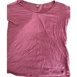 American Eagle Outfitters size X-large pink striped cotton stretch tee
